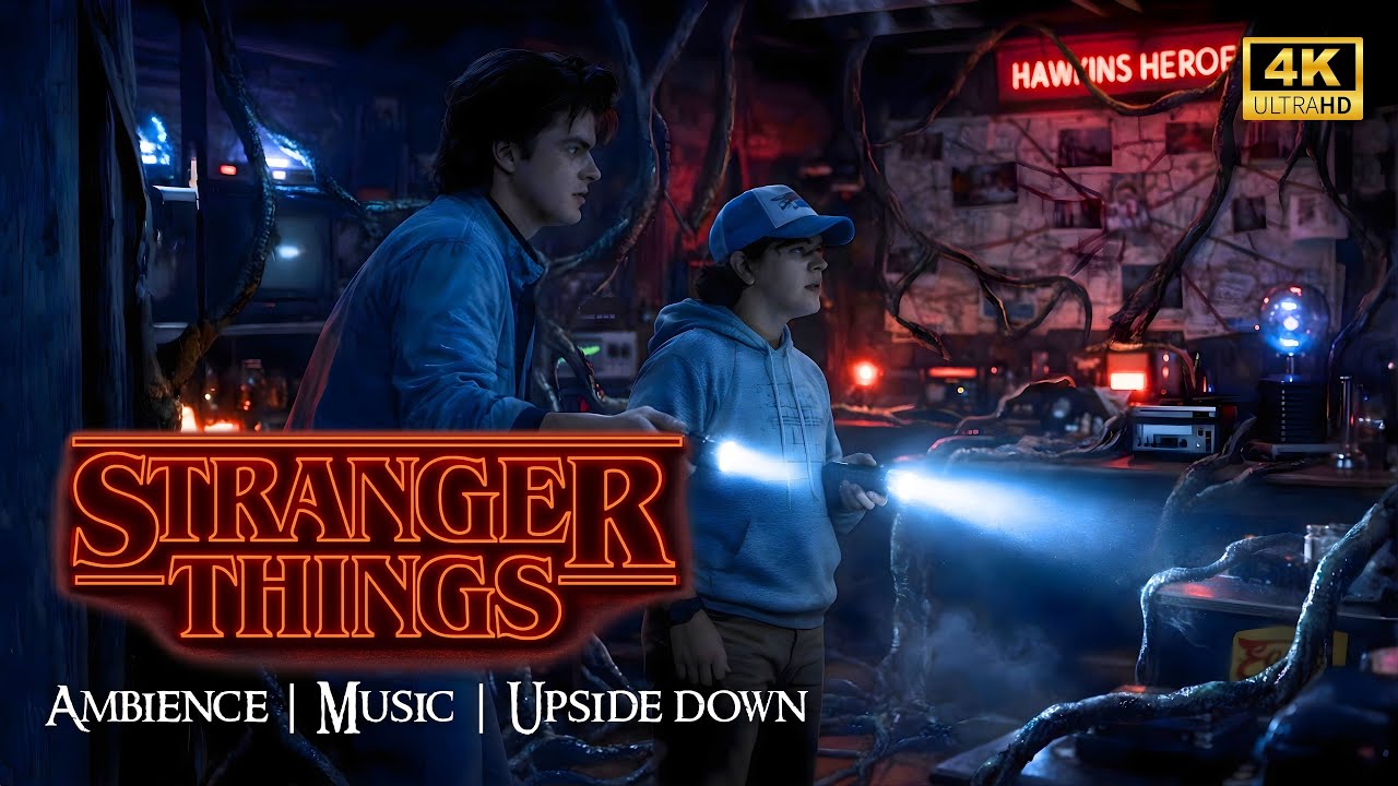 Stranger Things Ambience You die i die | Live Wallpaper | Music | 4k 3h | Cinematic Atmosphere