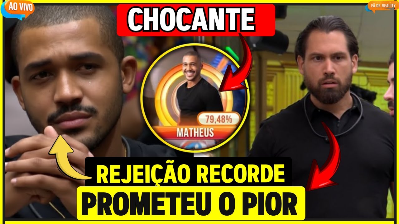 🔥 BBB26: Eliminação AO VIVO no BBB entre Brigido, Matheus e Leandro Boneco no PAREDÃO