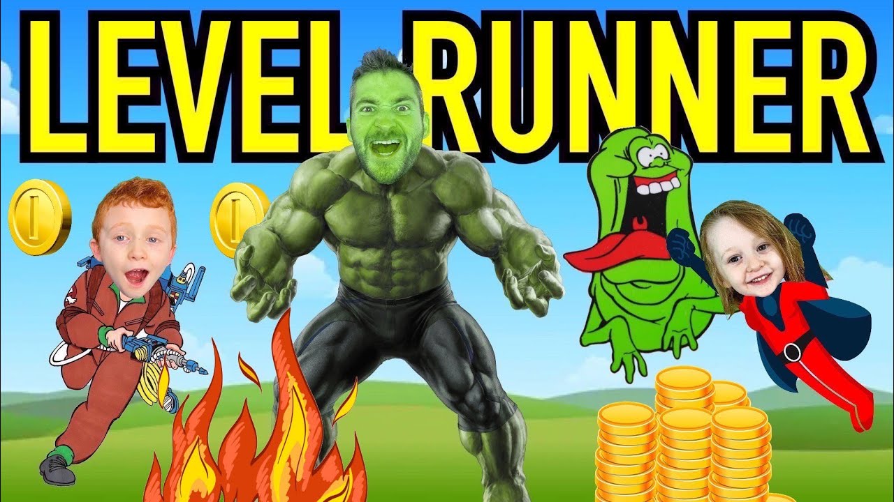 LEVEL RUNNER! (Video Game Workout For Kids)