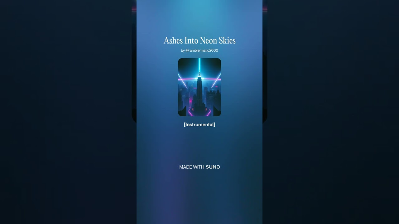 Ashes Into Neon Skies - (Instrumental - Synthwave Metal)