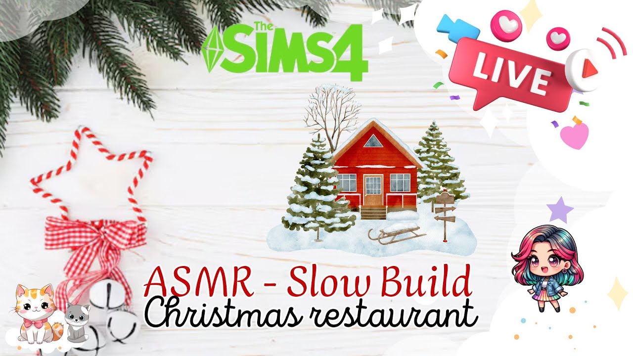 Christmas restaurant|ASMR|Slow build| 