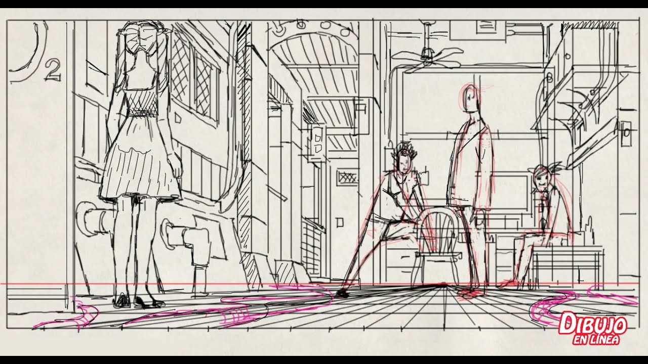 como dibujar en perspectiva vista de oruga