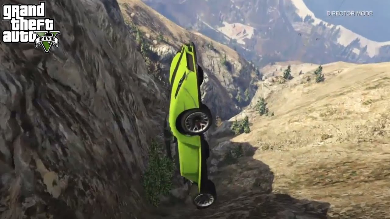GTA 5 - Driving Random Super Cars Off Mount Chiliad