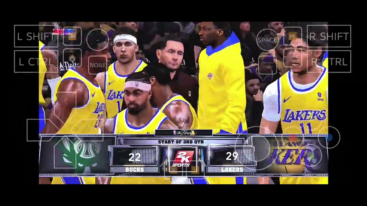 NBA 2K14 MODED 2K26 FOR ANDROID GAMEPLAY LAKERS VS BUCKS 