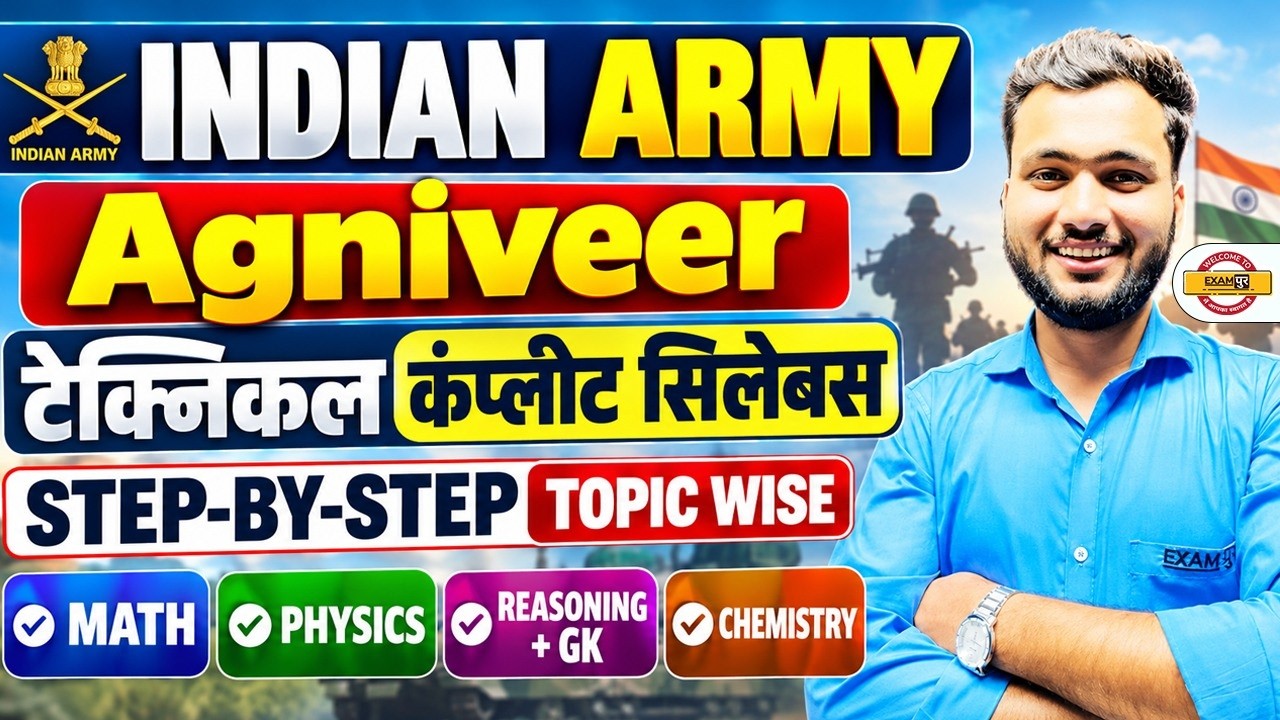 INDIAN ARMY AGNIVEER TECHNICAL 2026 | COMPLETE SYLLABUS & EXAM PATTERN | STEP-BY-STEP TOPIC WISE