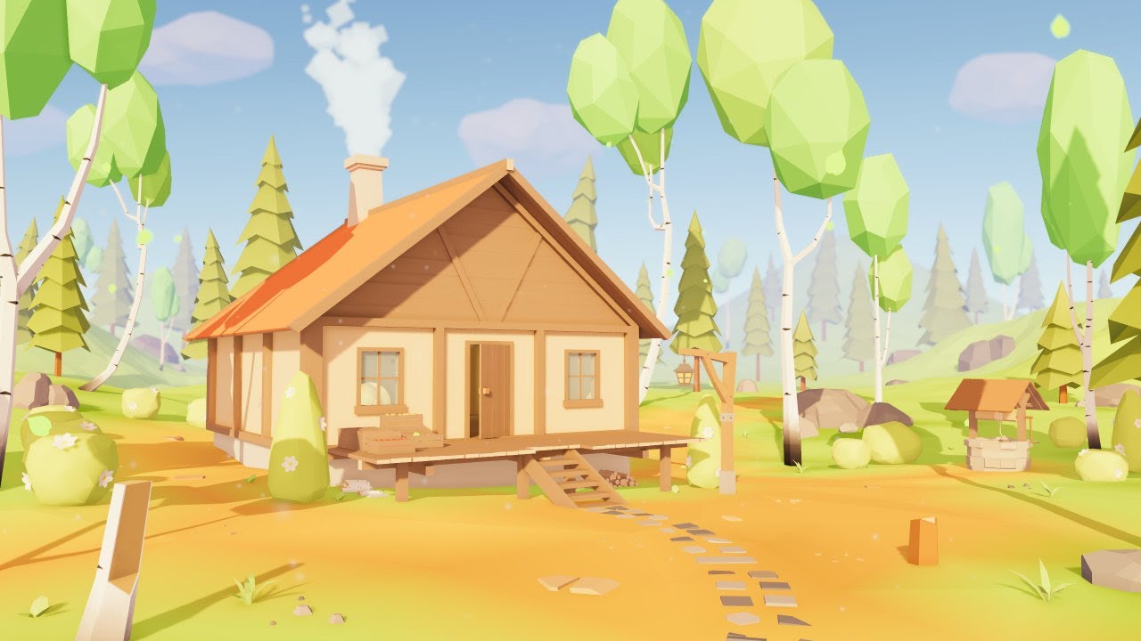 Unity URP Speed Level Design  - Low Poly Scene