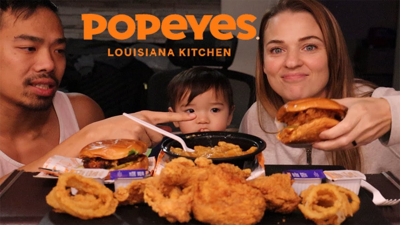 POPEYES CHICKEN FEAST - CHICKEN TENDERS, BLACKENED CHICKEN SANDWICH, SPICY CHICKEN SANDWICH & GRAVY!