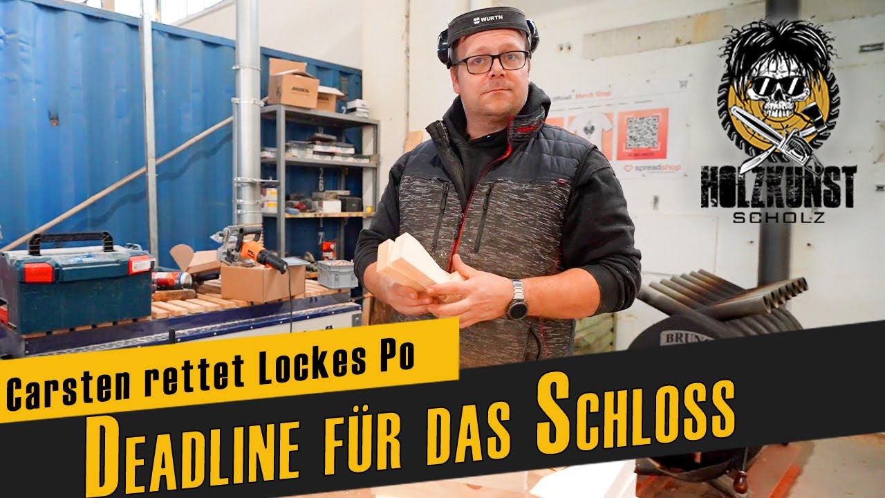 Holzkunst Scholz / Carsten rettet mir den Po / Deadline für unseren Turm