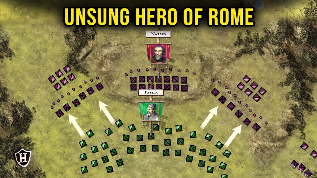 Justinian's final attempt to retake Italy - Battle of Taginae 552 AD -  