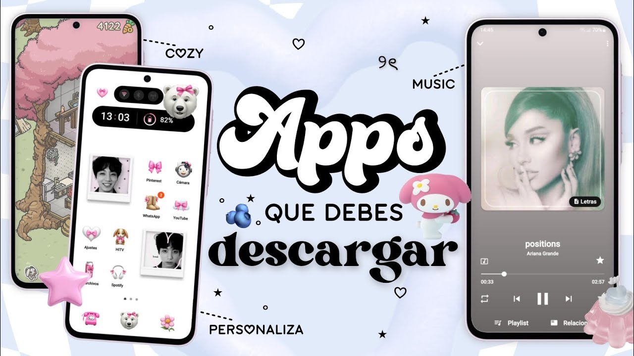 APLICACIONES QUE DEBES DESCARGA (Personalización, música y más) 💐✨️