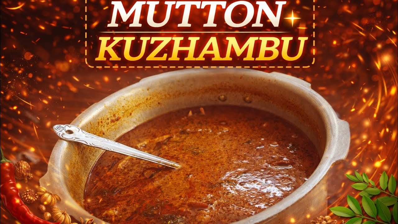 Authentic South Indian Mutton Kuzhambu | Spicy & Flavorful Mutton Curry Recipe