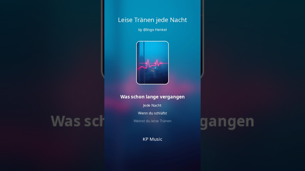 Leise Tränen jede Nacht 