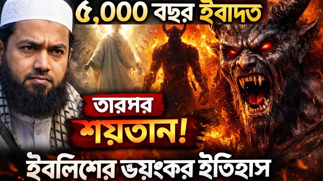 ইবলিস শয়তানের জন্ম হয়েছে কীভাবে? | ৫,০০০ বছর ইবাদতের পরও শয়তান! | ইবলিশের ভয়ংকর ইতিহাস | Islamic Waz