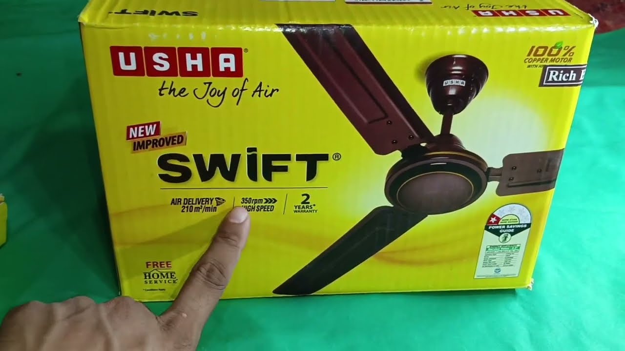 Usha ceiling fan ( उषा का सेलिंग पंखा ).Usha ka Swift .Usha ka kam dam ka panka.usha fan ka unboxing
