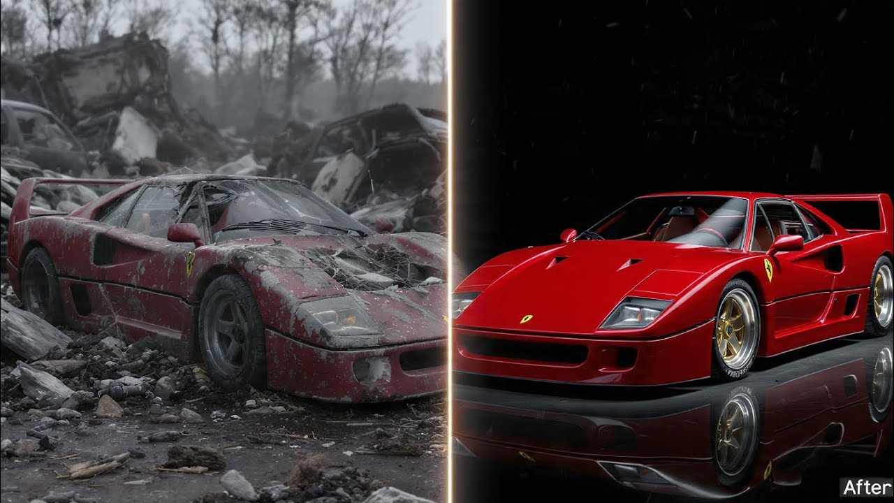 ASMR Car Restoration! Final Assembly & Reveal of a Red Ferrari F40 1989 – From Bare to Showroom Perf