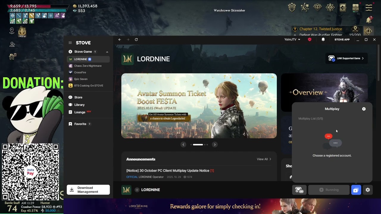 Lord Nine : Infinite Class - How To Open Dual Client #LORDNINE