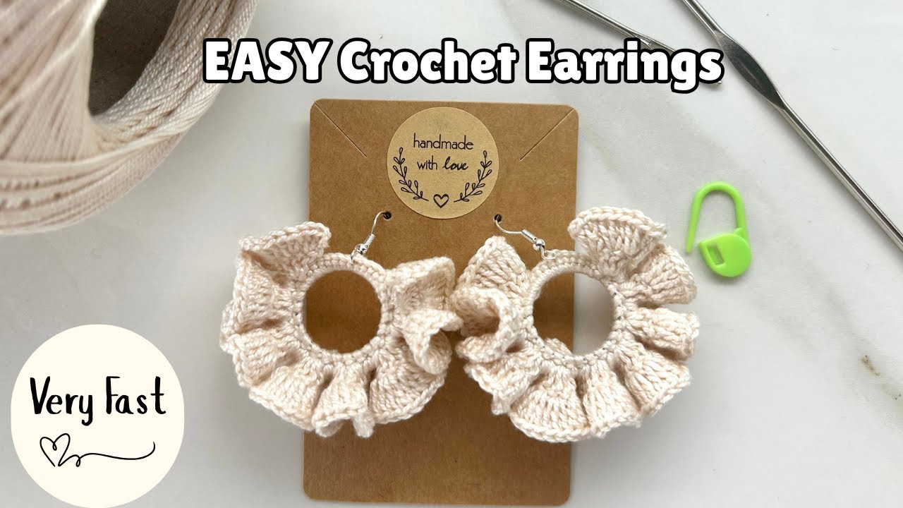 EASY and FAST Crochet Earrings Tutorial | Can be made in a few minutes