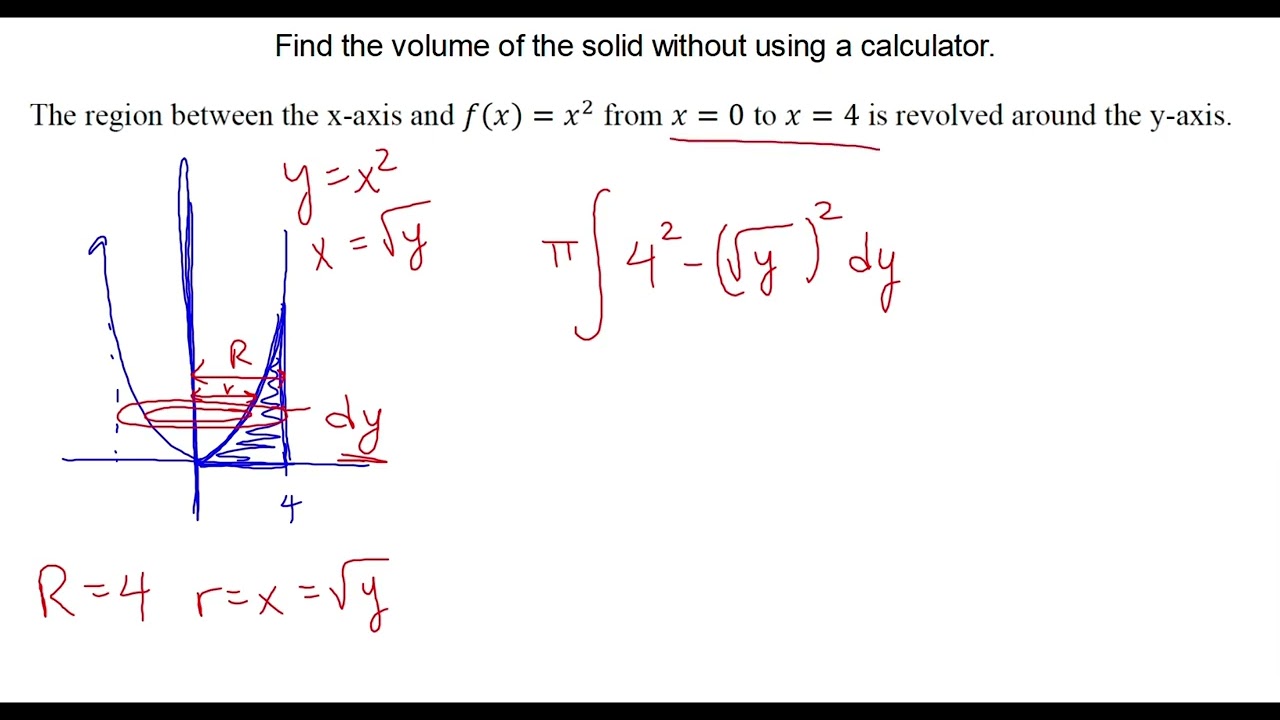 More Difficult Solids of Revolution Homework Walkthrough