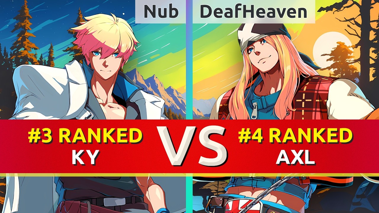 GGST ▰ Nub (#3 Ranked Ky) vs DeafHeaven (#4 Ranked Axl). High Level Gameplay