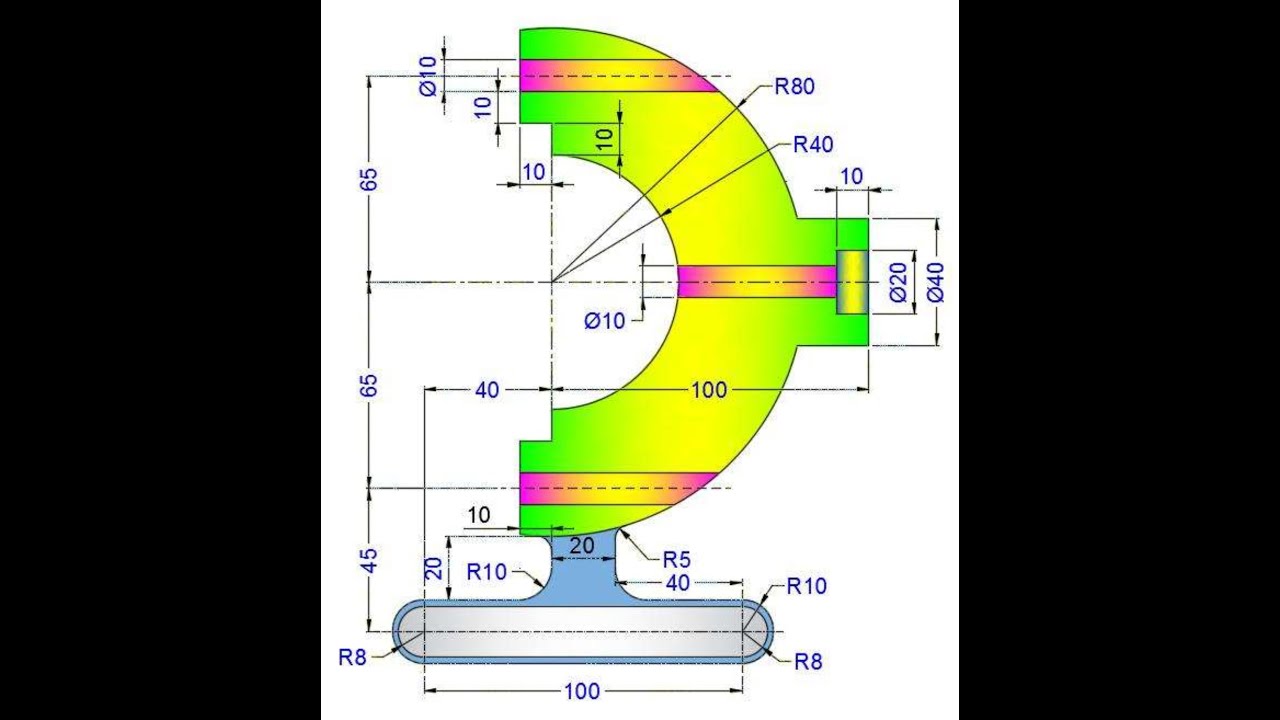 Упражнение 196 по SolidWorks 2D