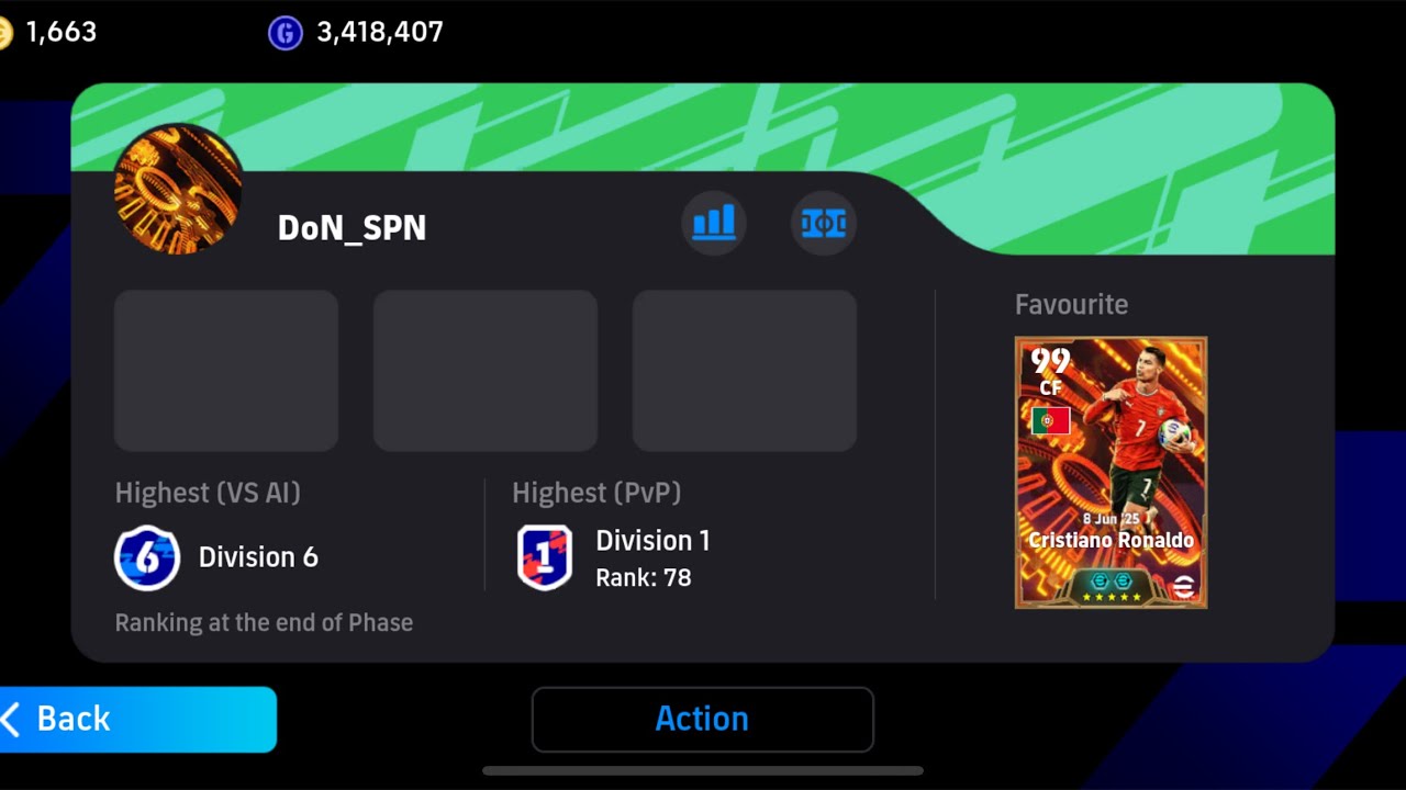 Match against top 78 rank player||Efootball 25||
