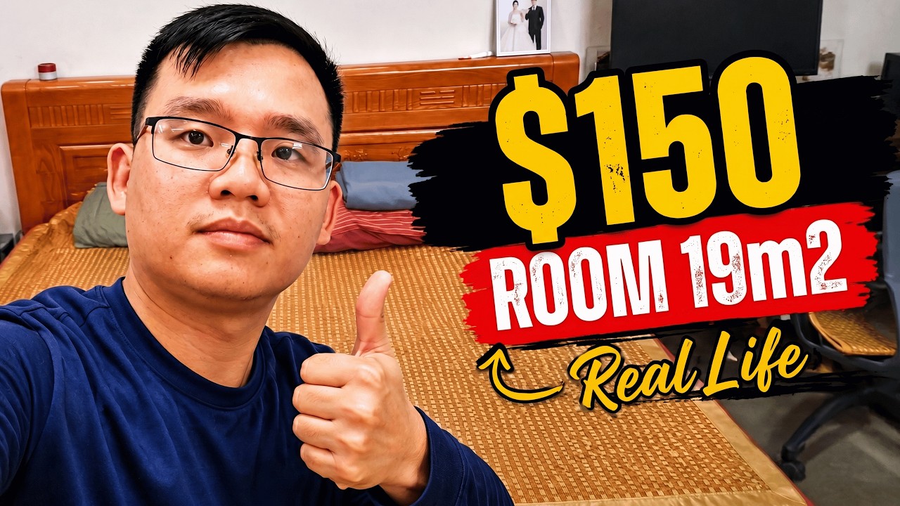 I Live in a $150 Room in Vietnam | 19m&sup2; Hanoi Room Tour