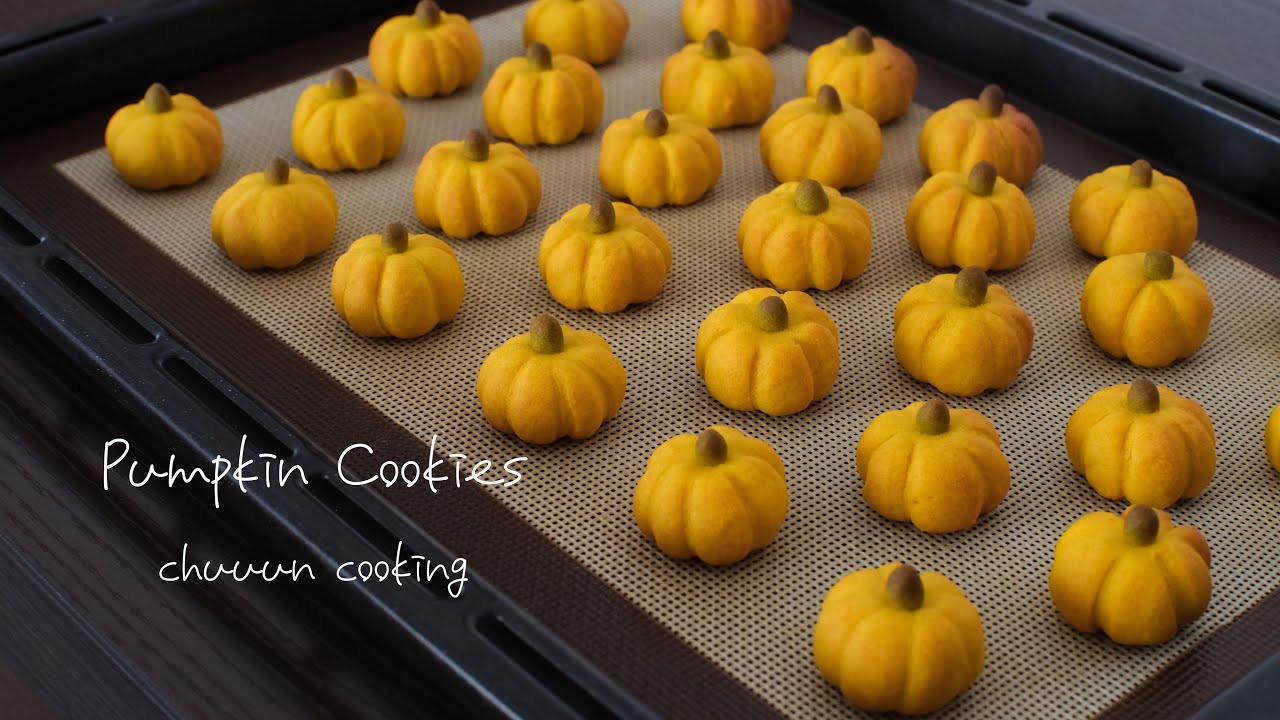かぼちゃクッキーの作り方🎃！！Pumpkin Cookies.