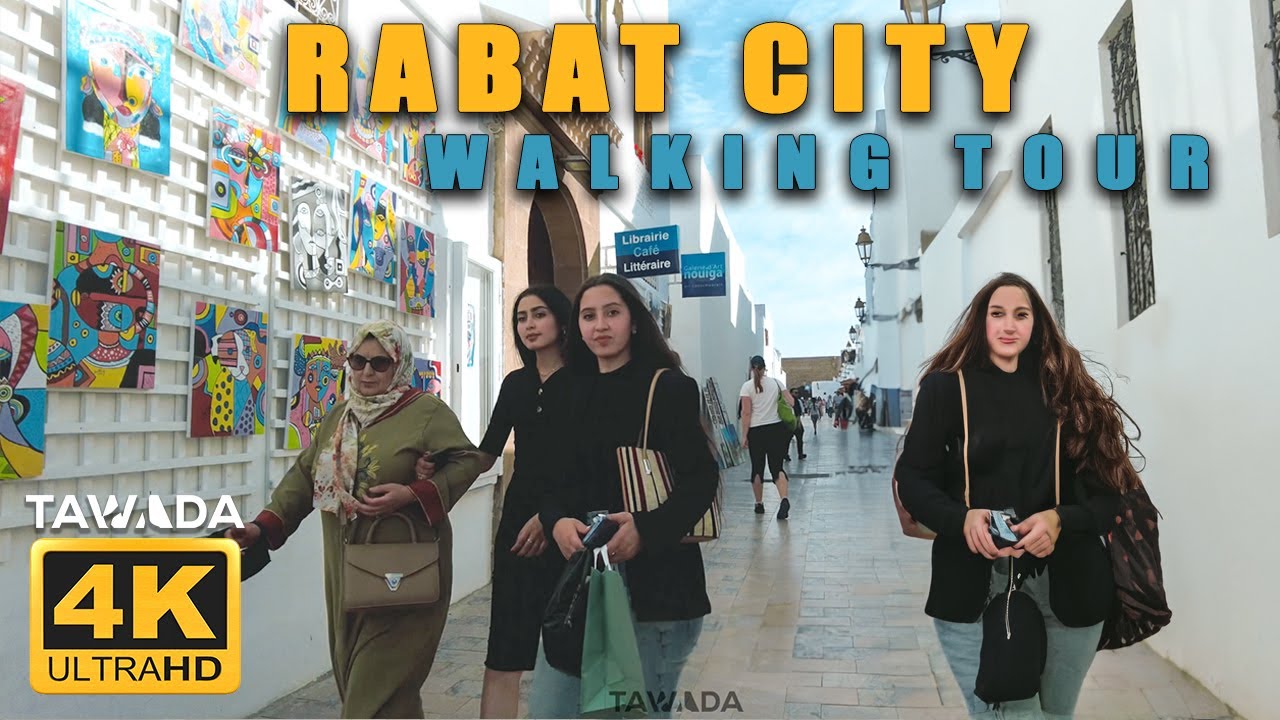 RABAT city 2023 Walking tour - Morocco 🇲🇦 4K UHD