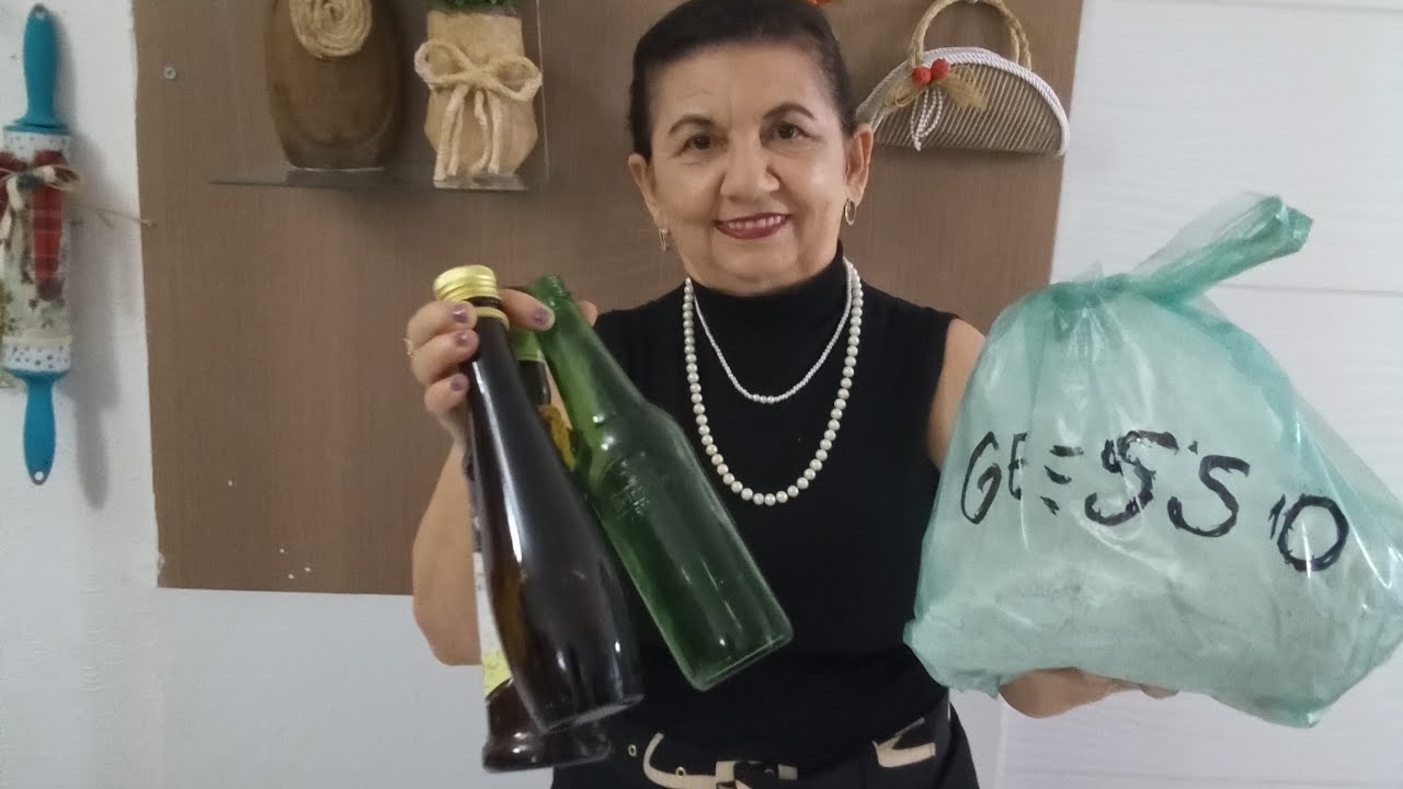 UAUUU/GARRAFINHAS DE VIDROS+GESSO/SE TORNARAM PEÇAS INCRÍVEIS DE DECORAÇÃO/BY Socorro Rodrigues#diy 
