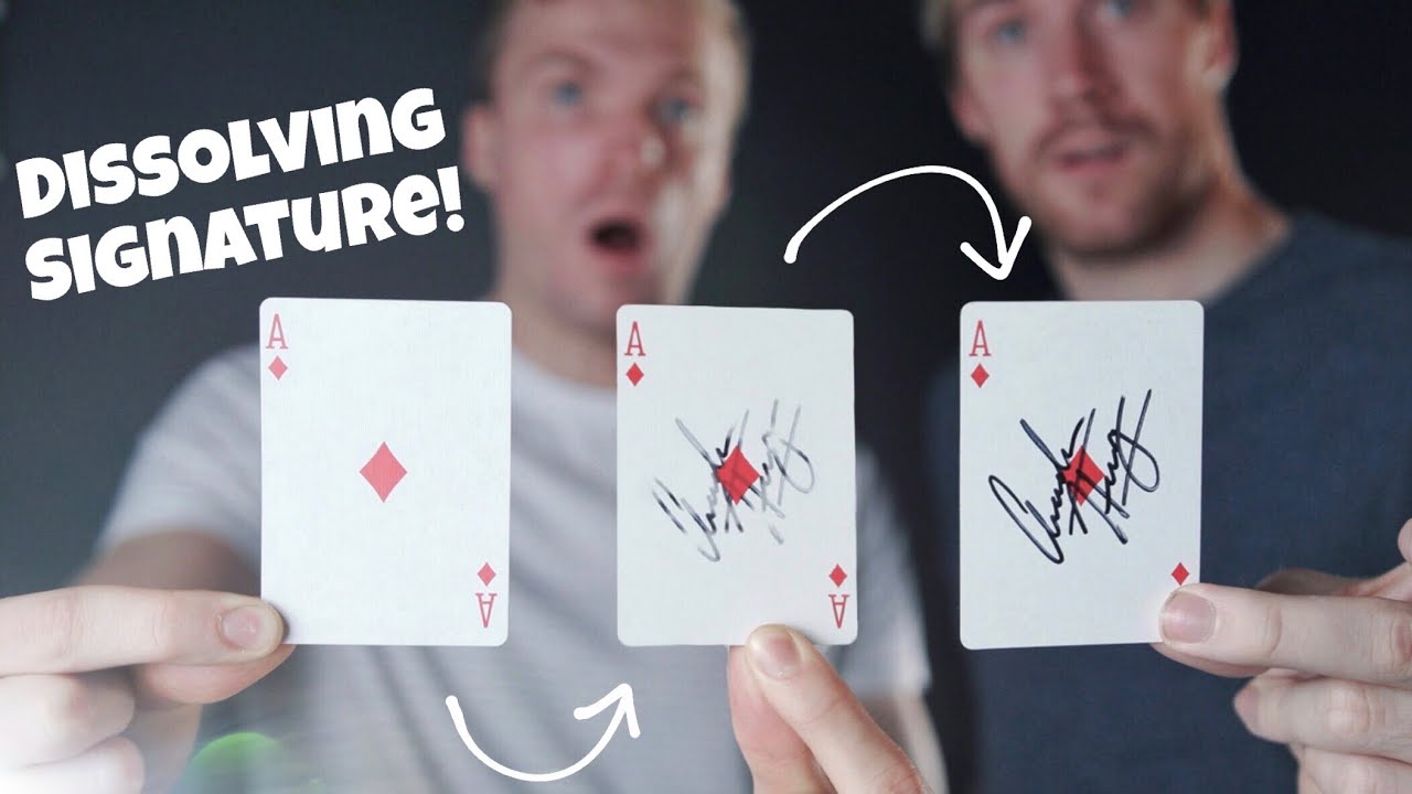 DISSOLVE THEIR SIGNATURE onto their card!! // MAGIC TRICK TUTORIAL