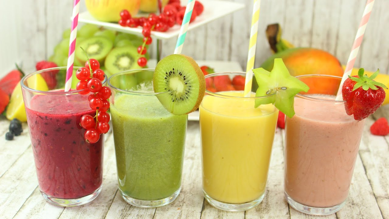 Smoothies (4 leckere Varianten) I schnell, gesund & lecker 🌿🥤