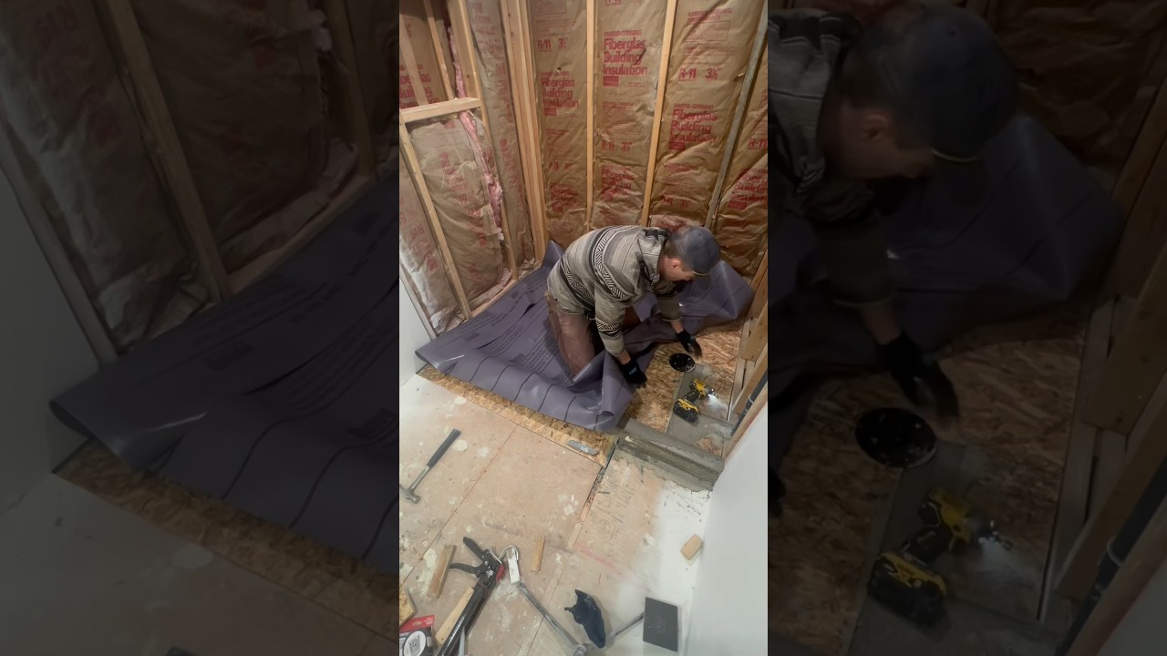 🔊Shower Pan Install🚿