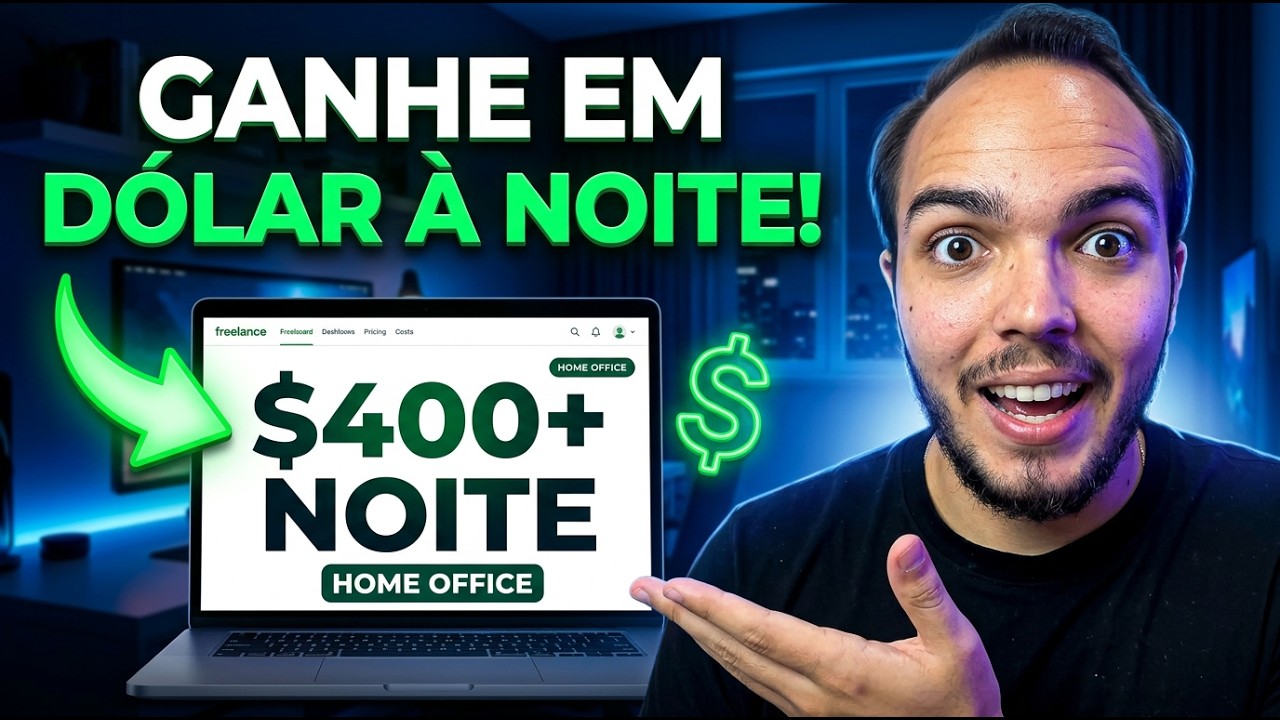 Como Ganhar Dinheiro em D&oacute;lar &Agrave; Noite Em Casa sem experi&ecirc;ncia (Home Office Noturno)