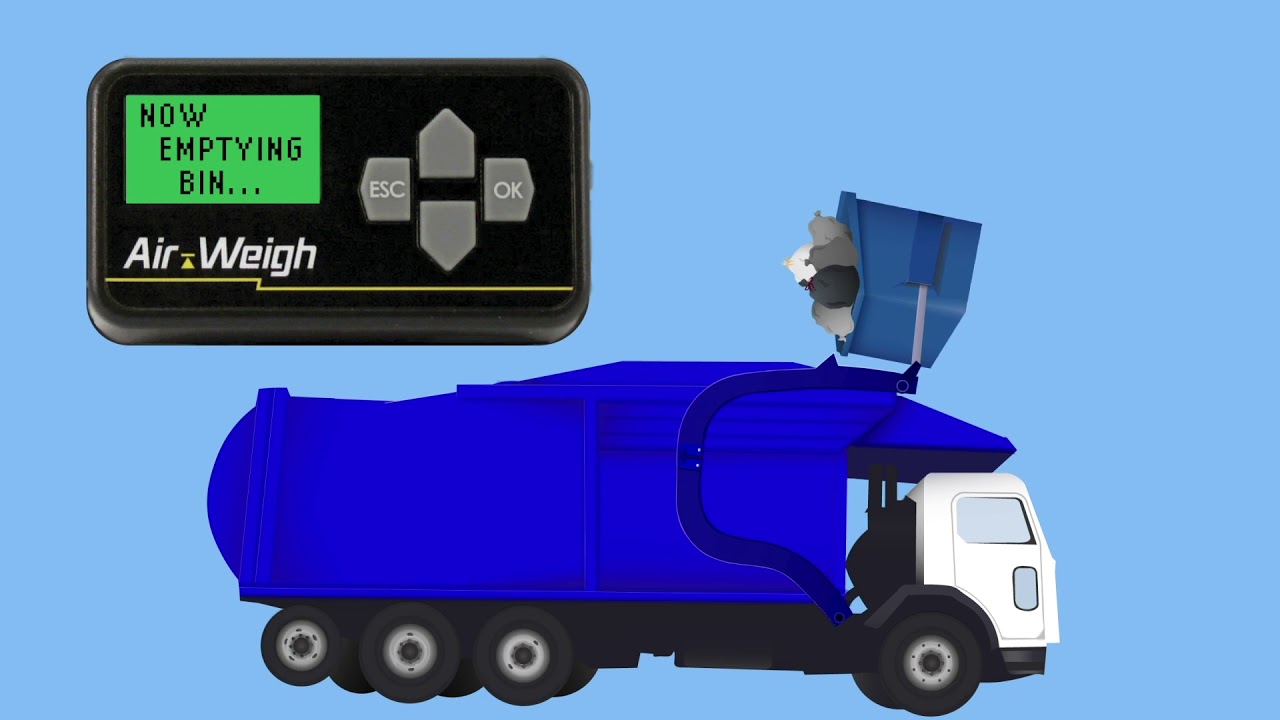 Air-Weigh's BinMaxx Front-End-Loader On-Board Scale in use