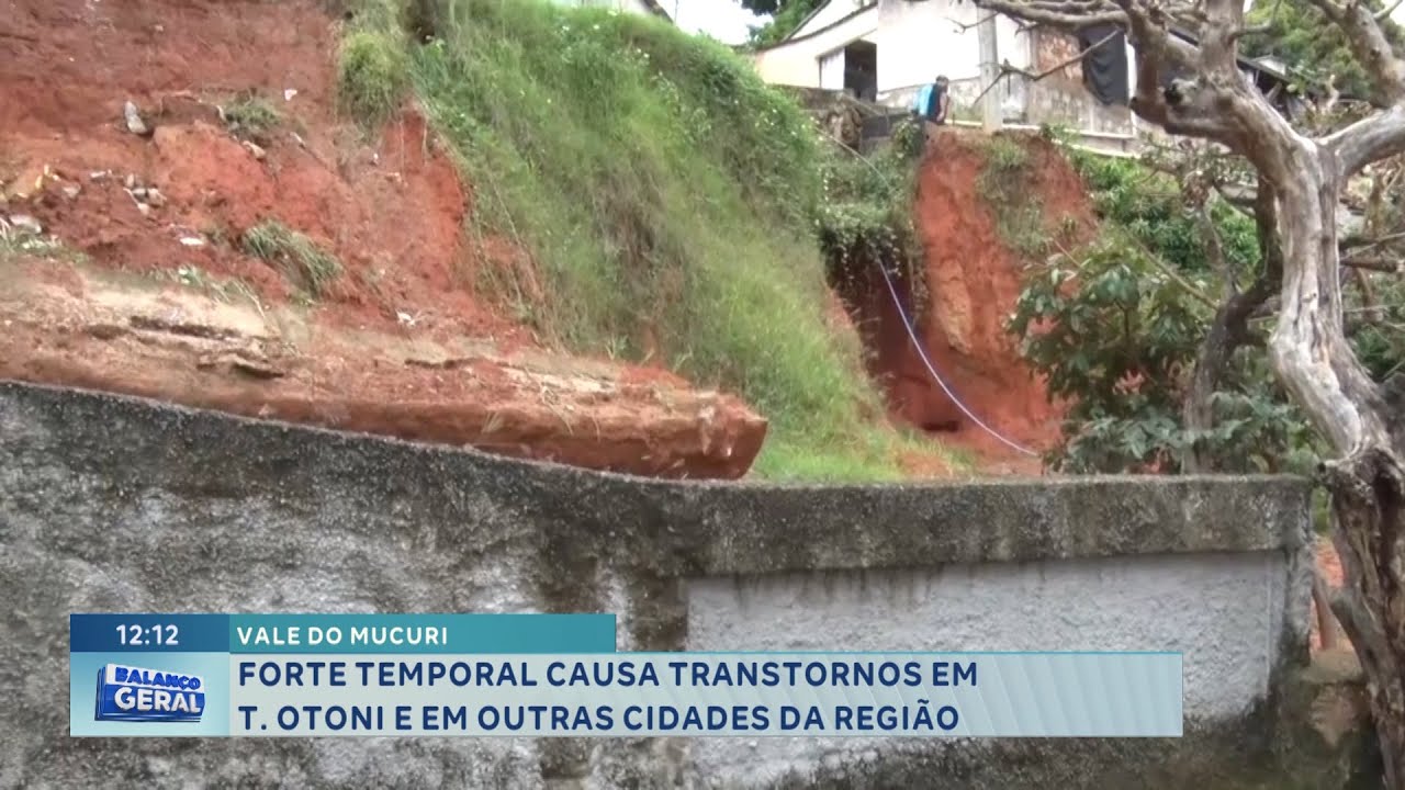 Vale do Mucuri: Forte temporal causa transtornos em T. Otoni e em outras cidades da região.