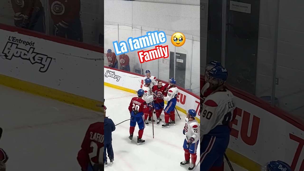 Habs group hug for Hutson 🥹 #Shorts #NHL