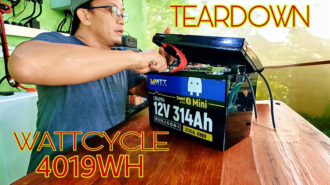 TEARDOWN WATTCYCLE 314AH LITIUM IRON PHOSPHATE BATTERY BAKIT KAYA MABENTA ITO