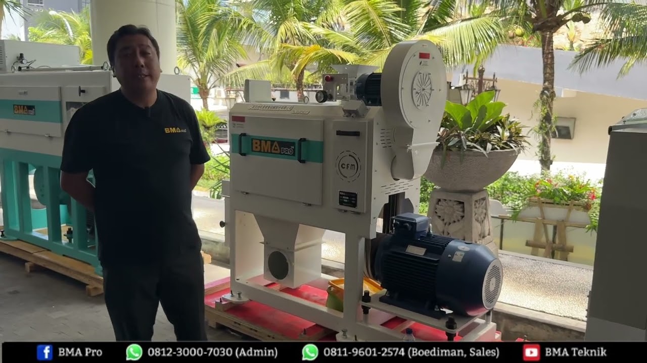 Mesin penggilingan BMA kapasitas 2-3 Ton/jam.