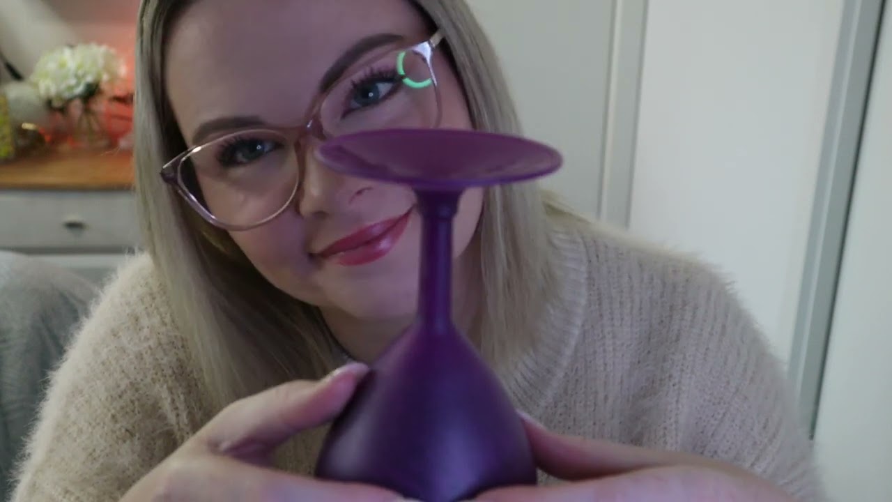 ASMR- Purple cup!!! (Scratching and tapping)