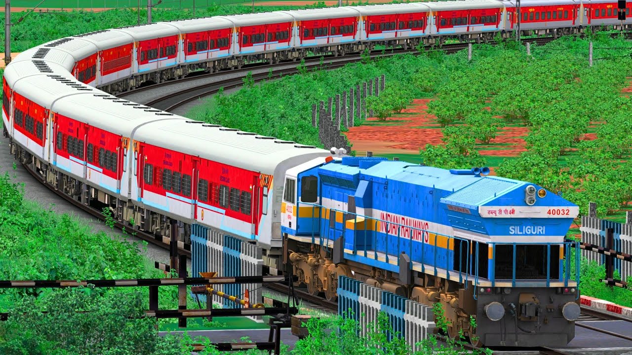 TRAIN CROSSING HIGH SPEED IN LEVEL CROSSING | RAILWORKS INDIAN TRAIN SIMULATOR | NTG GAMING