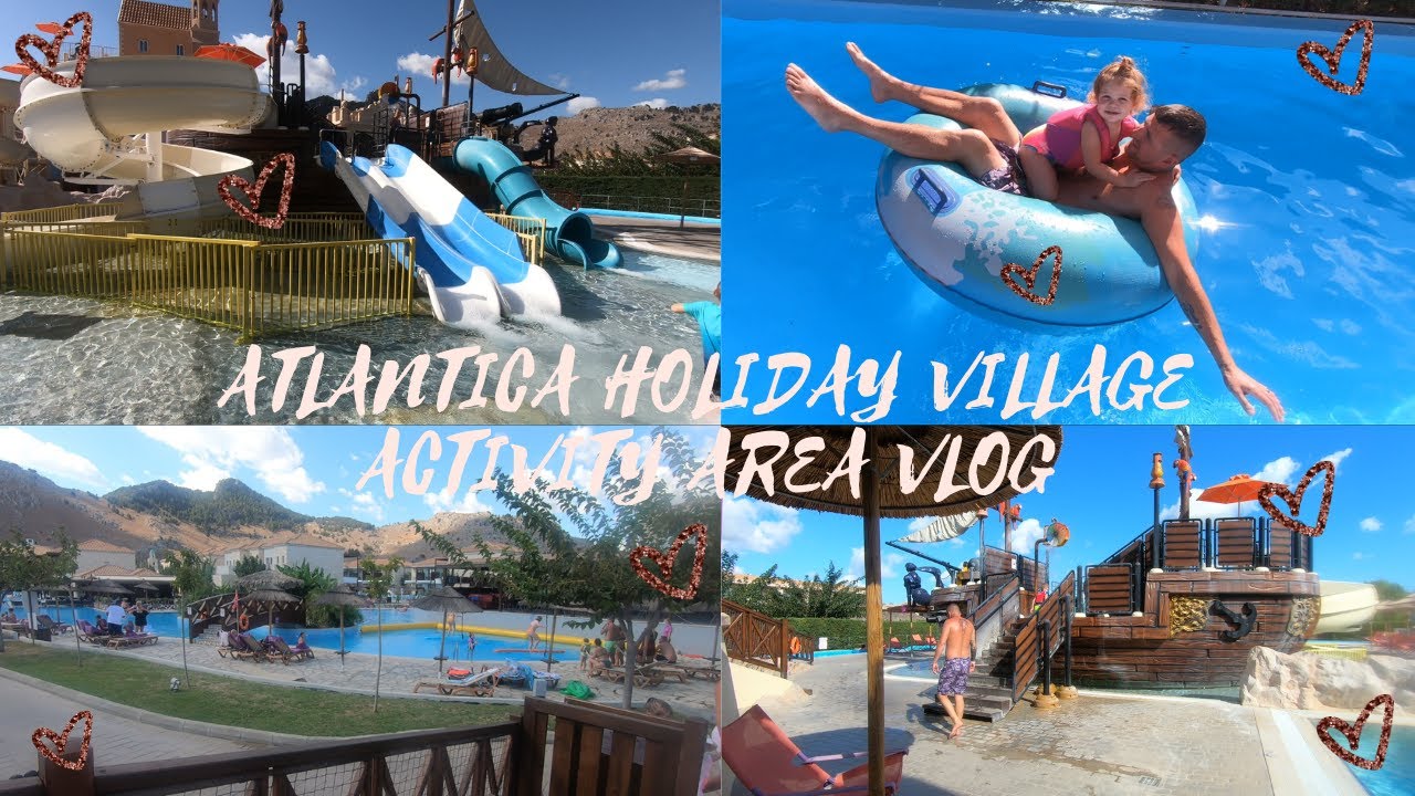 Зона развлечений в аквапарке Atlantica Holiday Village Rhods. Видеоблог. Эпизод 2.