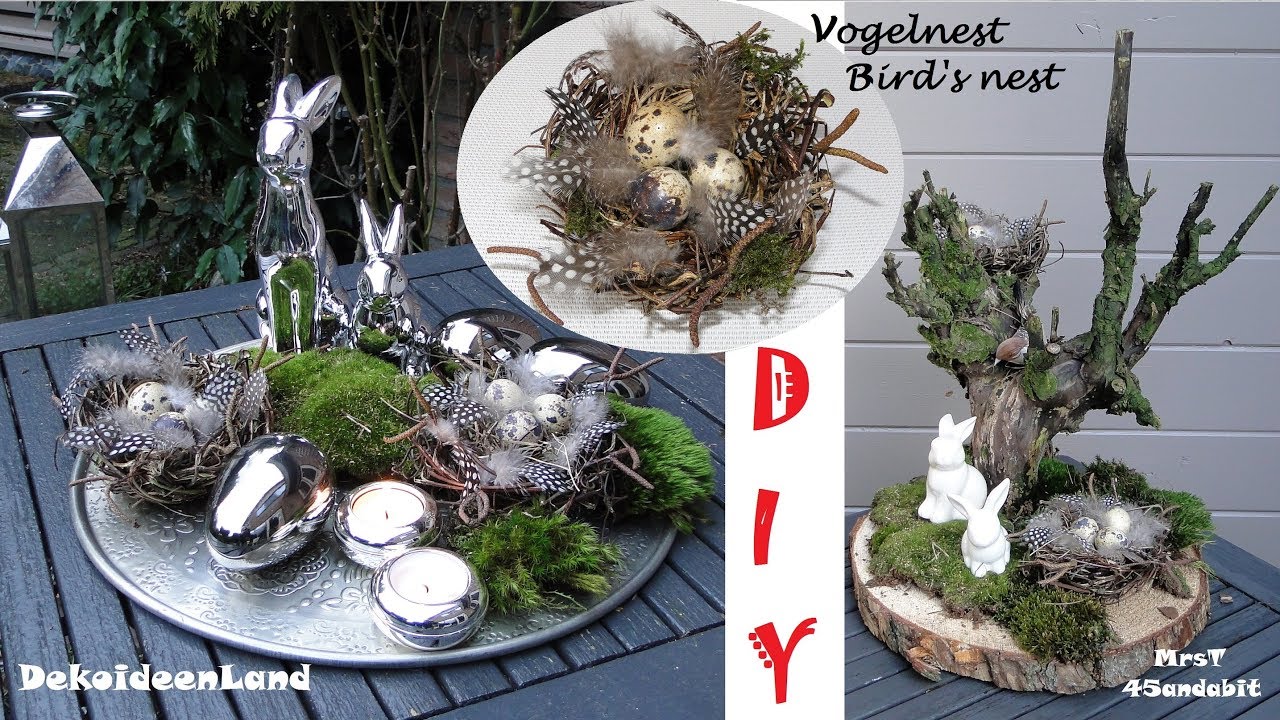 DIY Frühlingsdeko, Osternester / Ei Nest, Vogelnest & Naturmaterial I Bird's nest DekoideenLand
