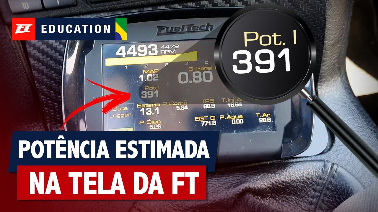 Potência estimada na tela da FuelTech!