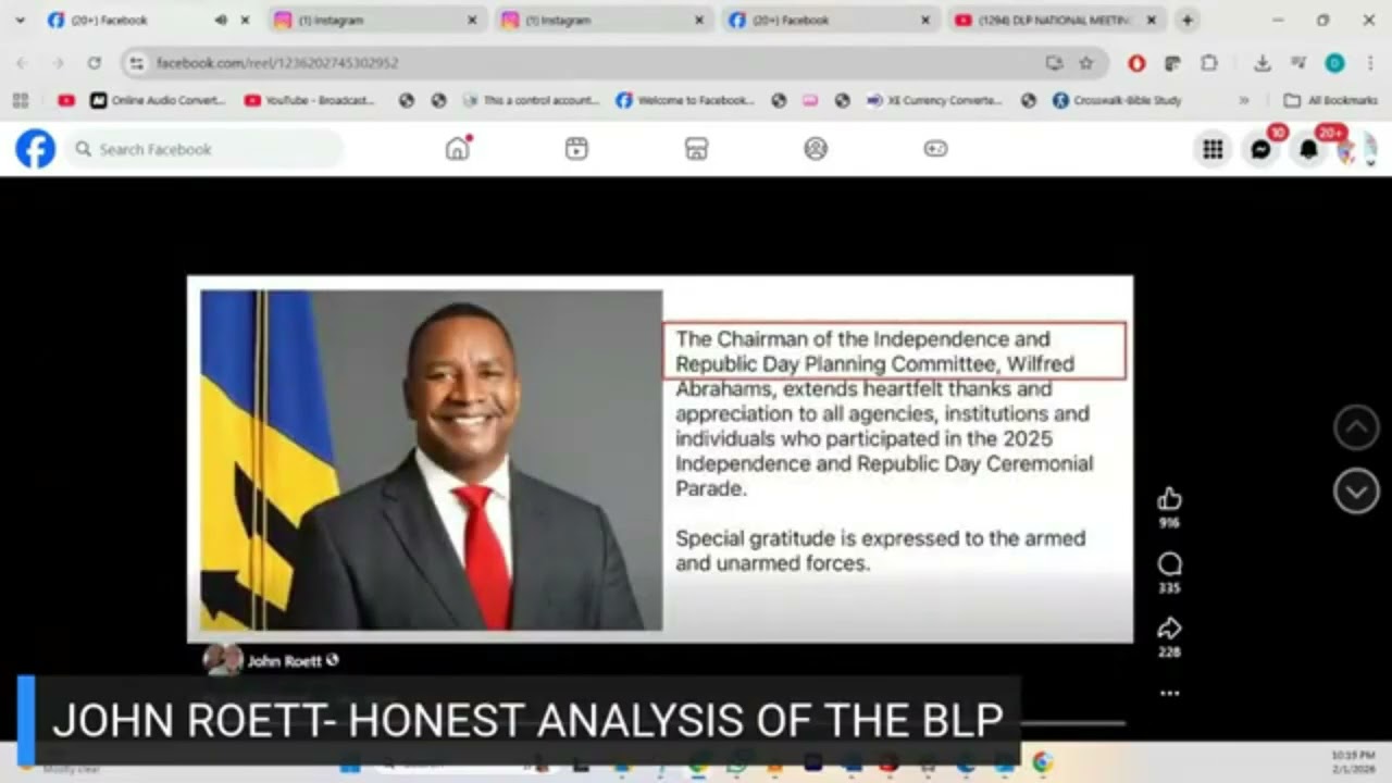 JOHN ROETT'S HONEST ANALYSIS OF THE BLP GOVERNMENT