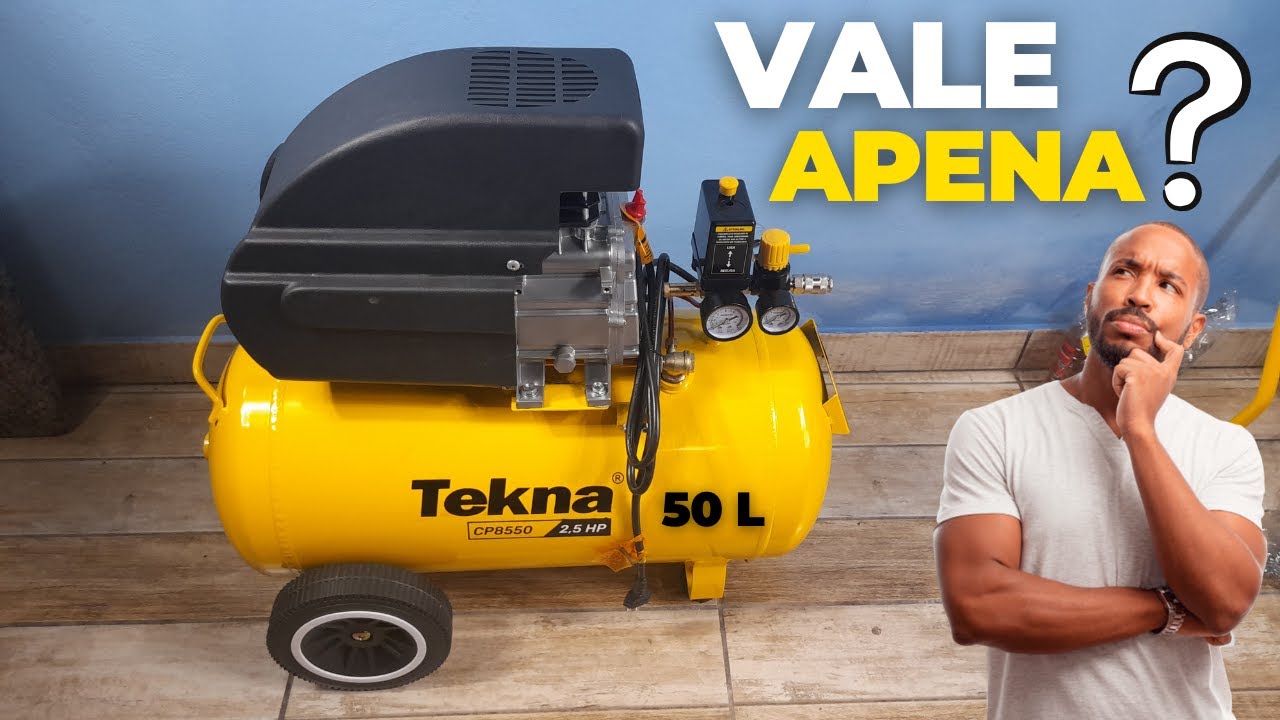 VALE APENA? Compressor de Ar Tekna 50 Litros CP8550 2,5 HP 127v Procedimento de Primeiro Uso