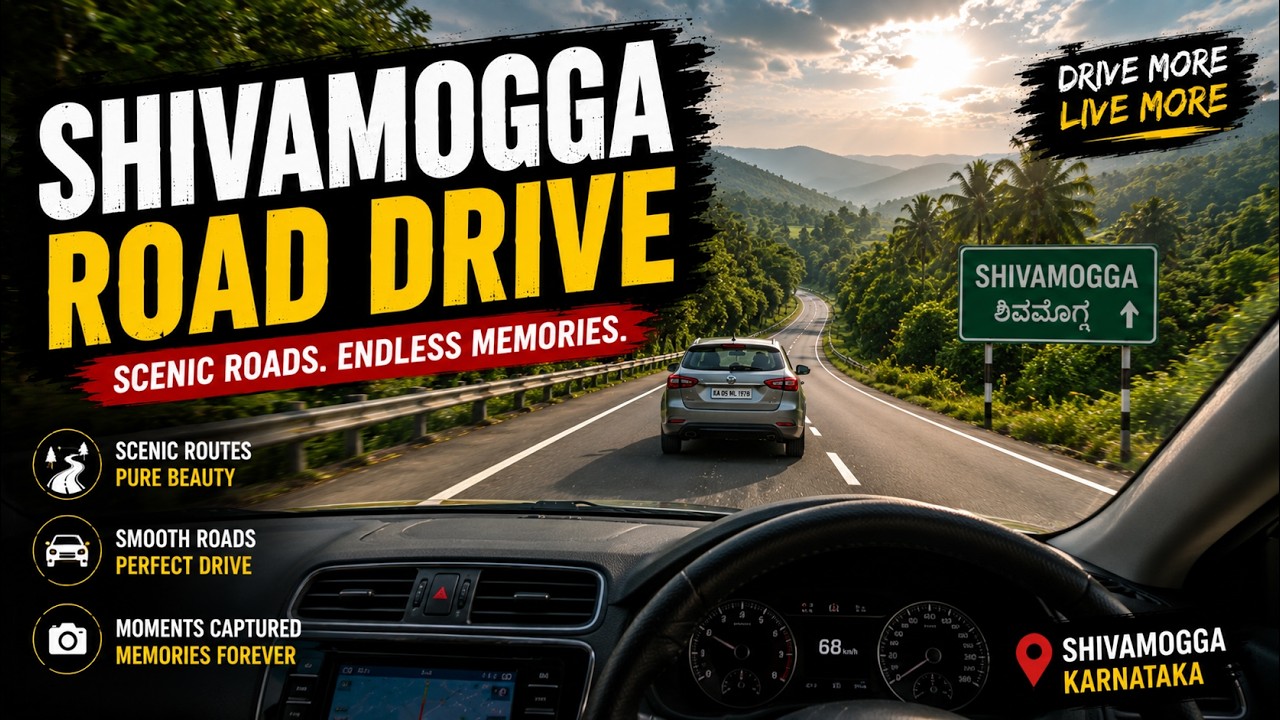 Shivamogga Road Drive 🚗🌿 | Scenic Karnataka Road Trip | Alone but Royal