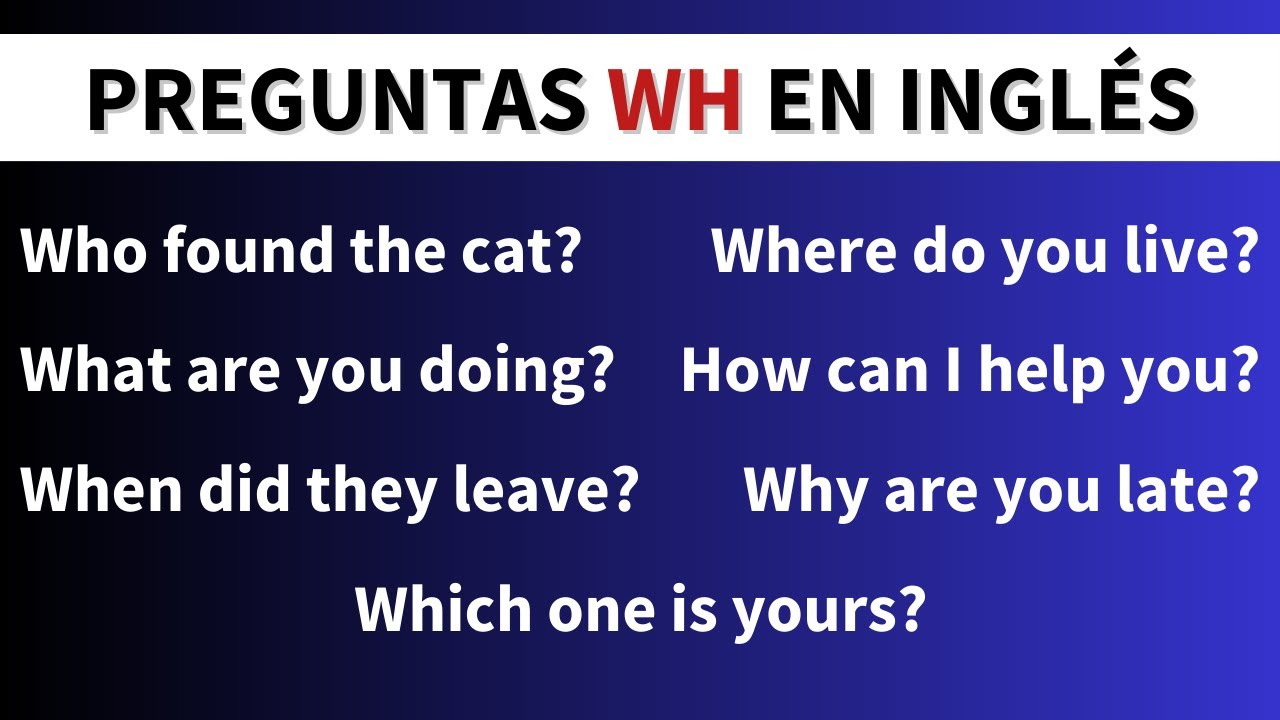 Preguntas WH en Inglés