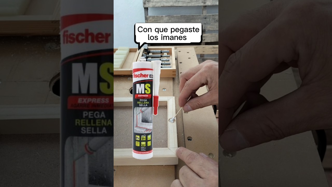 Tip para pegar y dejar los imanes a nivel usando adhesivo MS EXPRESS  / AR BRICOLAJE WOODWORK 👍👍👍