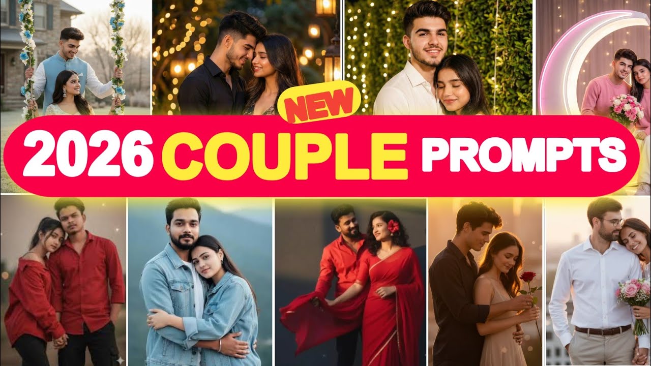 2026 New Couple AI Photo Editing Prompt 😍 | Google Gemini AI Photo Edit |Trending AI Photo#mjktechAI