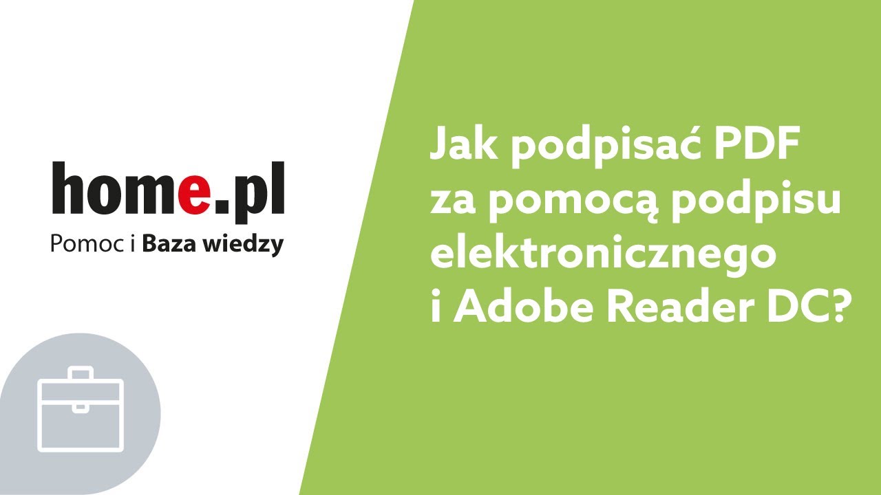 Jak podpisać dokument PDF w Adobe Reader za pomocą podpisu elektronicznego? - INSTRUKCJA